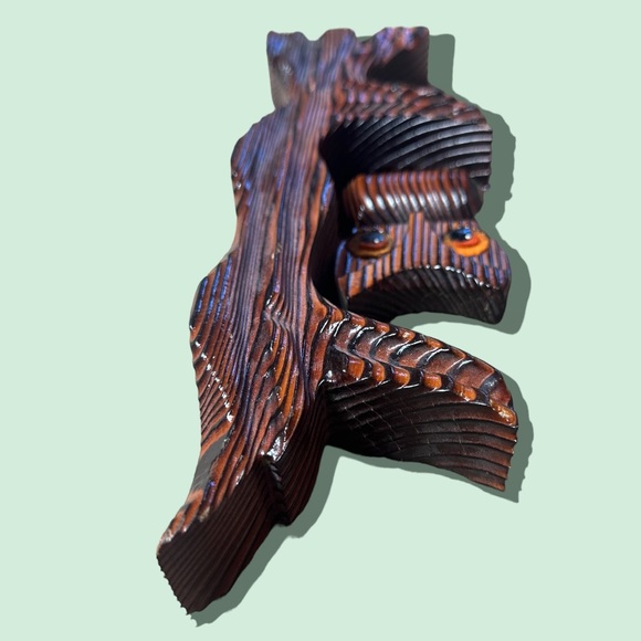 Handcrafted By Green Mountain Carved Wood Owl In A Tree Wall Hanging - Picture 6 of 8